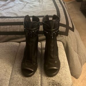 Karl Legerfeld Peep Toe Ankle Boot size 8
